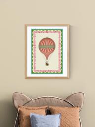 EAST END PRINTS Carrie Neely 'Carnival Hot Air Balloon' Framed Print, 53.4 x 43.4cm, Natural - thumbnail 2