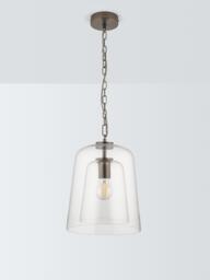 John Lewis Chime Dual Glass Pendant Ceiling Light, Clear - thumbnail 3