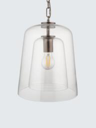 John Lewis Chime Dual Glass Pendant Ceiling Light, Clear - thumbnail 4