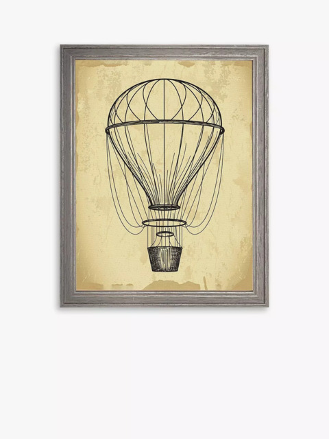 Brookpace Lascelles Air Balloon 'Travel III' Framed Print, 42 x 36cm, Brown - image 1