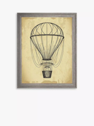 Brookpace Lascelles Air Balloon 'Travel III' Framed Print, 42 x 36cm, Brown - thumbnail 1