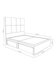 Hypnos Pocket Sprung Upholstered 4 Drawer Divan Base, King Size - thumbnail 4