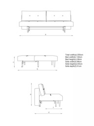 Innovation Living Recast Sofa Bed with Pocket Sprung Mattress, Dark Leg - thumbnail 2