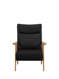 John Lewis Hendricks High Back Leather Accent Chair, Light Leg - thumbnail 5