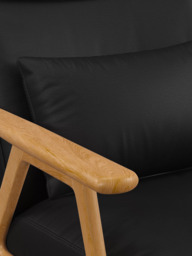 John Lewis Hendricks High Back Leather Accent Chair, Light Leg - thumbnail 6