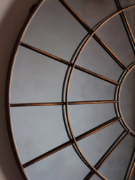 Gallery Direct Battersea Large Round Metal Frame Mirror, 105cm, Bronze - thumbnail 3