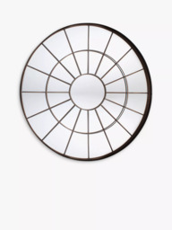 Gallery Direct Battersea Large Round Metal Frame Mirror, 105cm, Bronze - thumbnail 1