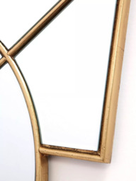 Där Lyshia Decorative Geometric Glass Wall Mirror, 60 x 60cm, Gold - thumbnail 2