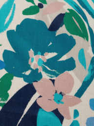 John Lewis Abstract Blossom Made to Measure Curtains or Roman Blind, Turquoise - thumbnail 1