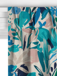 John Lewis Abstract Blossom Made to Measure Curtains or Roman Blind, Turquoise - thumbnail 5