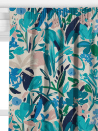 John Lewis Abstract Blossom Made to Measure Curtains or Roman Blind, Turquoise - thumbnail 2