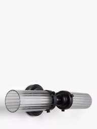 John Lewis Ribbed Glass Double Arm Bathroom Wall Light - thumbnail 3