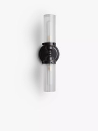John Lewis Ribbed Glass Double Arm Bathroom Wall Light - thumbnail 6