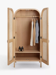 John Lewis Rattan Double Wardrobe, Oak - thumbnail 5
