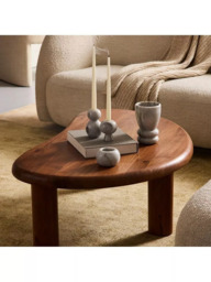 west elm Cannellini Acacia Wood Coffee Table, Cool Walnut - thumbnail 3