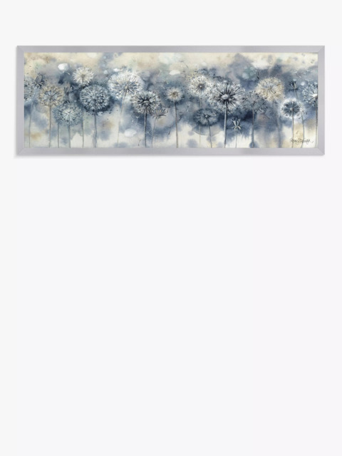 John Lewis Catherine Stephenson 'Blue Dandelion' Framed Print, 44.5 x 124.5cm - image 1