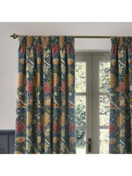 Morris & Co. Cray Pair Lined Pencil Pleat Curtains - thumbnail 2