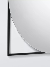 John Lewis Square Frame Bathroom Mirror, Dia. 60cm, Black - thumbnail 2