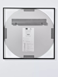 John Lewis Square Frame Bathroom Mirror, Dia. 60cm, Black - thumbnail 3