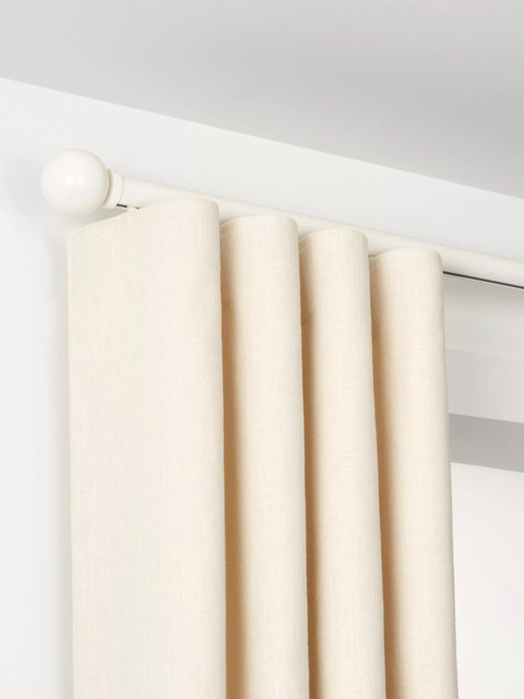 John Lewis Made to Order Select Curl Gliding Curtain Pole with Ball Finial, Wall Fix, Dia.30mm - image 1