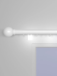 John Lewis Made to Order Select Curl Gliding Curtain Pole with Ball Finial, Wall Fix, Dia.30mm - thumbnail 3