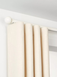 John Lewis Made to Order Select Curl Gliding Curtain Pole with Ball Finial, Wall Fix, Dia.30mm
