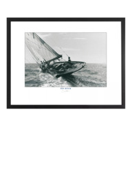 Brookpace Lascelles 'Pen Duick' Yacht Framed Print & Mount, 35 x 45cm, Black/White