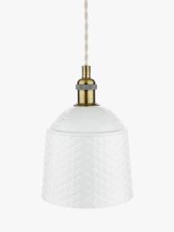 Laura Ashley Porcelain Pendant Ceiling Light, Set of 2, Cream - thumbnail 4