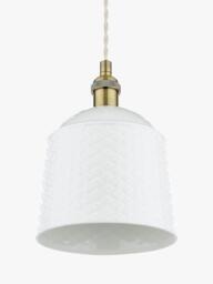 Laura Ashley Porcelain Pendant Ceiling Light, Set of 2, Cream - thumbnail 5