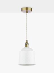 Laura Ashley Porcelain Pendant Ceiling Light, Set of 2, Cream - thumbnail 3