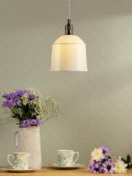 Laura Ashley Porcelain Pendant Ceiling Light, Set of 2, Cream - thumbnail 2