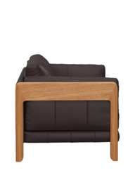 John Lewis Nest Large 3 Seater Leather Sofa, Light Leg - thumbnail 3