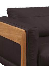 John Lewis Nest Large 3 Seater Leather Sofa, Light Leg - thumbnail 6