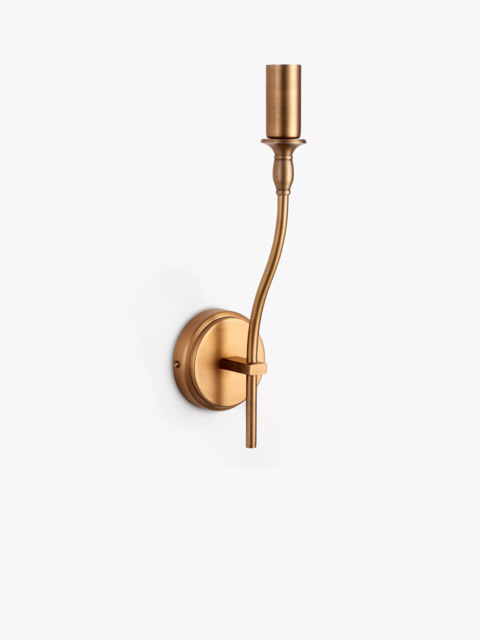 John Lewis Elk Wall Light Fitting, Matt Antique Brass - image 1