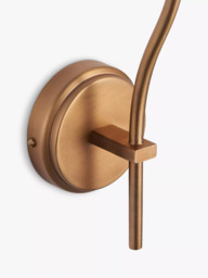 John Lewis Elk Wall Light Fitting, Matt Antique Brass - thumbnail 5