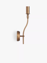 John Lewis Elk Wall Light Fitting, Matt Antique Brass - thumbnail 3
