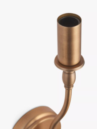 John Lewis Elk Wall Light Fitting, Matt Antique Brass - thumbnail 6