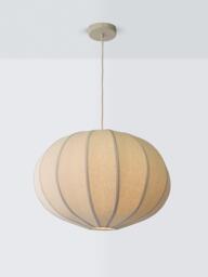 John Lewis Pumpkin Oversized Pendant Ceiling Light, Ivory - thumbnail 1