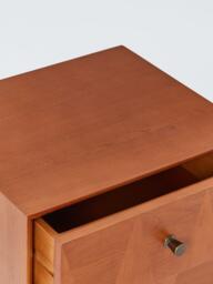 John Lewis Marquetry 2 Drawer Wood Bedside Table, Natural - thumbnail 3
