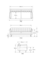 Swyft Model 10 Large 3 Seater Sofa, Dark Leg - thumbnail 2