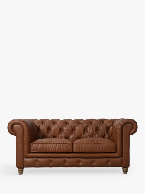 Halo Earle Chesterfield Medium 2 Seater Leather Sofa - image 1