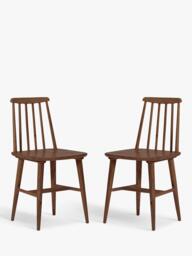Swoon Ollie Dining Chair, Set of 2, Dark Brown - thumbnail 1