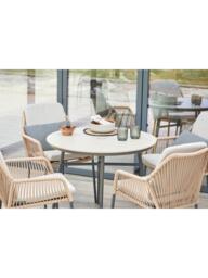 LG Outdoor Malibu 4-Seater Round Garden Dining Table & Chairs Set - thumbnail 4