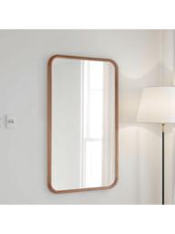 Yearn Sherwood Solid Oak Wood Frame Rectangular Wall Mirror, Natural - thumbnail 2