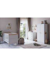 Little Acorns Florence Changing Table Dresser, White/Oak - thumbnail 2
