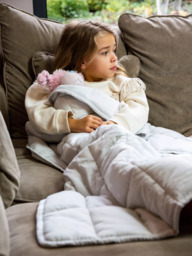 Rest Easy Sleep Better Star Weighted Blanket, Grey - thumbnail 4