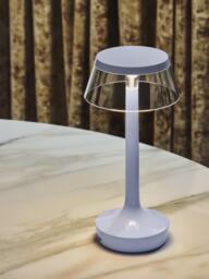 Flos Philippe Starck Bon Jour Unplugged Rechargeable Cordless Table Lamp, Fade Blue - thumbnail 2