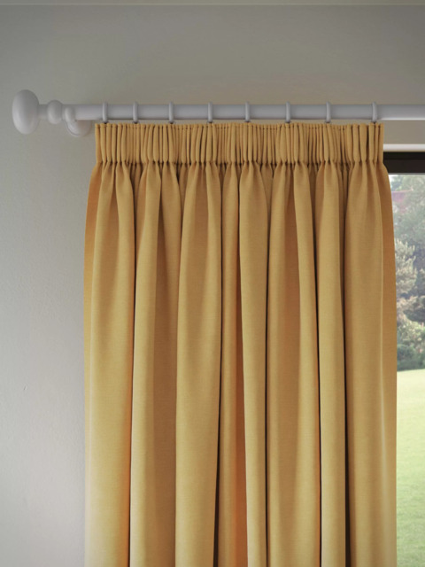 John Lewis Textured Weave Pair Blackout Lined Pencil Pleat Curtains - image 1
