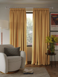 John Lewis Textured Weave Pair Blackout Lined Pencil Pleat Curtains - thumbnail 3