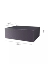 Pacific Aerocover Large Rectangular Garden Dining Furniture Set Cover, 240 x 190cm, Anthracite - thumbnail 2